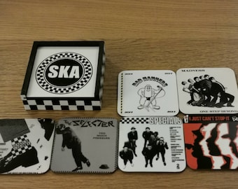 SKA & 2Tone Wooden Coaster Box and Album Cover Wooden Coasters
