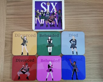 Six the Musical UK Tour Wooden Coasters