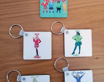 Heather's the Musical Wooden Key Rings