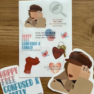 Red Swiftie Stickers | Papieraufkleber | Glänzende Sticker | Album Sticker Pack | Individuelle Sticker
