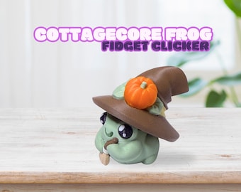 Cottagecore Witchy Frog Fidget Clicker | 3D Printed Sensory Toy | Cozy Witch Gift | Clicky, Tactile, or Linear Switch