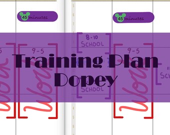 Digital Training Schedule Dopey Challenge | Streamlined for GoodNotes