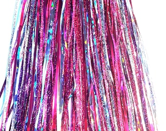 Tambourine Tassel Silver and Fuschia- Pandereta Borla Plata y Fucsia-