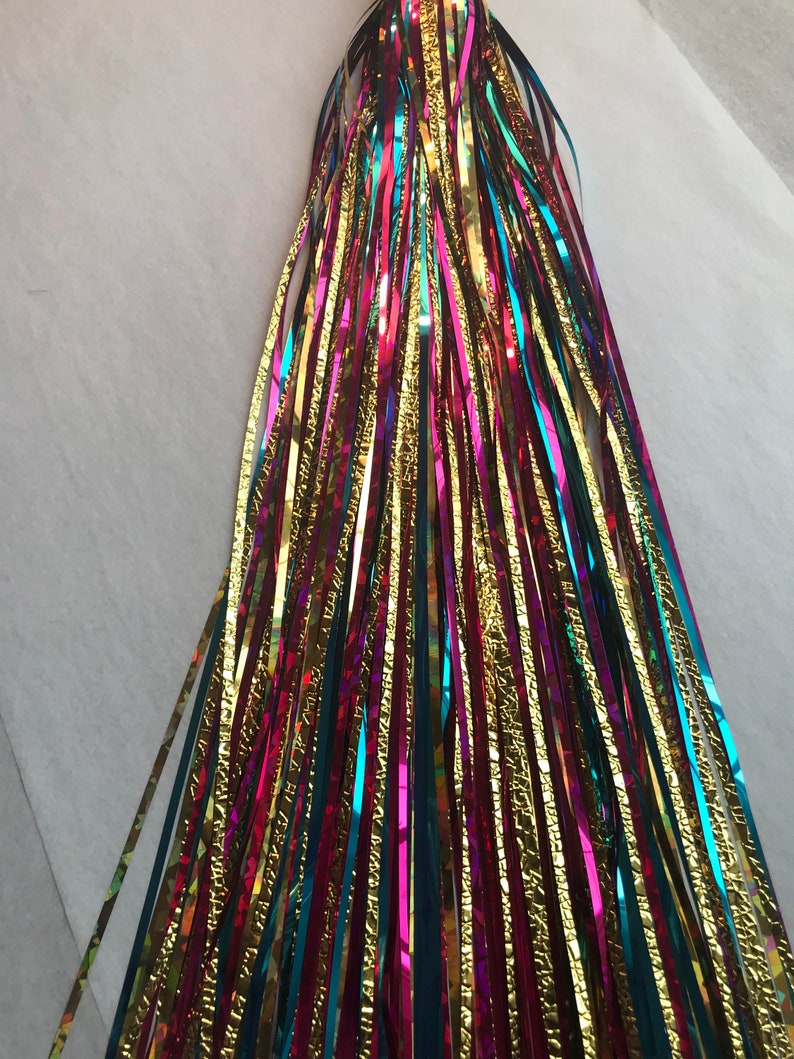 Tambourine Tassel Shouts of Joyous Praise Holograph Gold, Aqua and