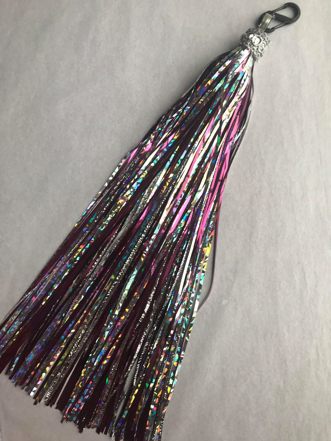 Tambourine Tassel New Wine Burgandy/silver/ Pandereta Borla Etsy