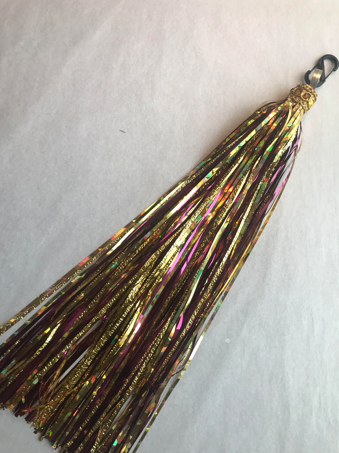 Tambourine Tassel new Wine of Revival Burgandy/gold Vino Nuevo De