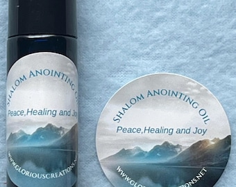Shalom  Peace and Joy Essential Anointing Oil. -Aceite de unción paz y alegría Shalom.
