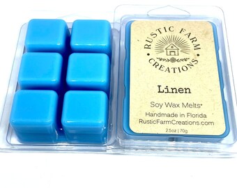 Linen Soy Wax Melts | Rustic Farm Creations | wax melt clamshell | Scented wax melts