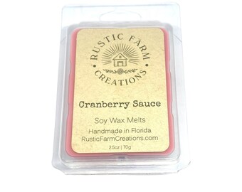 Cranberry Sauce Scented Soy Wax Melts | Handmade