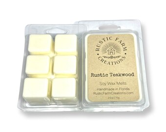 Teakwood Scented Soy Wax Melts | Handmade in Florida