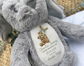 Regalo di battesimo personalizzato, neonato, battesimo, figlioccio, regali di battesimo, bambino, battesimo, orsacchiotto di battesimo, orsetto, ricordo, nipote, figlio, coniglietto