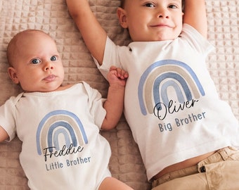 Sibling Matching tshirt,Baby Brother,Big Brother,Little Brother,New Baby gift,Newborn,Personalised,baby announcment,Kids Tee,Gifts,Nursery