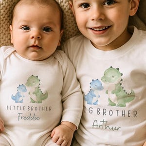 Big Brother T-shirt, Little Brother, Matching Sibling Outfit, Babygrow T-shirts Outfit Baby Announcement Newborn, Promoted to Big Brother