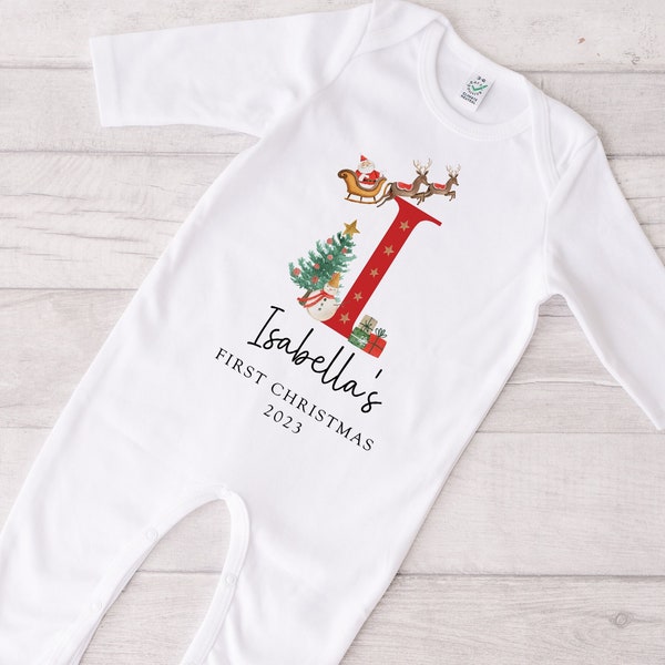 First Christmas Babygrow,My 1st Christmas,Baby Vest,Sleepsuit,Baby Christmas Outfit,Boys,Girl,Baby Christmas Pjs,First Xmas,Keepsake,Gift