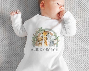 Personalisierte Baby wachsen,neues Baby Geschenk,Baby Weste,Sleepsuit,Baby Andenken,Newborn,Safari,Strampler,Geschenk,Weihnachten,Baby shower,Baby Mädchen,Jungen