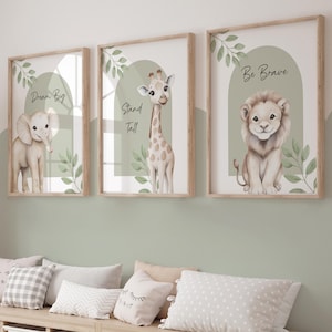 Safari Animal Nursery Prints, Safari Decor, Nursery Animals Wall Art, Neutral Nursery, Jungle Animal Safari Theme Nursery, Baby Boy Nursery