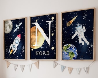 Space Prints,Nursery Prints, Nursery Decor, Boys Bedroom Decor, Space Decor, Solar System Prints, Space Bedroom Prints, Boys Bedroom Prints