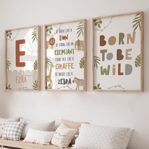 Safari Nursery Prints,Born to be wild,Nursery Decor,Kids Bedroom,Jungle Theme,Boys,Girls,Toddler Bedroom,Nursery Wall Art,Playroom decor