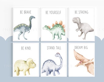 Dinosaur Prints, Dinosaur Nursery Prints, Nursery Decor, Boys Bedroom Decor, Dinosaur Decor, Boys Room Wall Art, Dinosaur Wall Art