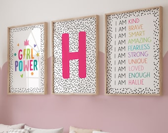 Kids Affirmation Prints,Girls Bedroom Prints,Girls Bedroom Decor,Playroom Decor,Personalised Print,Toddler,Kids Wall Art,Pink,Nursery,Girls