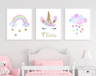 unicorn girls bedroom