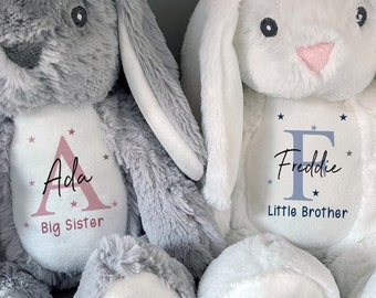 Große Schwester Geschenk, neue Baby Geschenke, kleiner Bruder, neue Geschwister, Stofftier, Jungen, Kinder, große Bruder Geschenke, kleine Schwester, neue Eltern Geschenke,