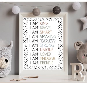 Kids Affirmations, Kids Prints, Playroom Prints, Kids Bedroom Decor, Girls Bedroom Prints, Boys Bedroom Prints, Playroom Decor, Kids Room