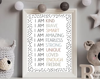 Kids Affirmations, Kids Prints, Playroom Prints, Kids Bedroom Decor, Girls Bedroom Prints, Boys Bedroom Prints, Playroom Decor, Kids Room