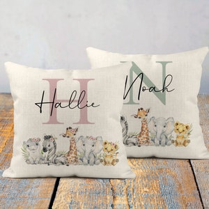 Safari Tier Kissen,Kinderzimmer Dekor,Baby Junge,Baby Mädchen,neues Baby Geschenk,Neugeborene,Baby Shower,Dschungel Kinderzimmer,Mädchen,Jungen Schlafzimmer,neue Eltern