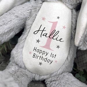 Personalised 1st Birthday Gift, first birthday gift, 1st birthday gifts, personalised toys, 1st birthday gift, Girls 1st birthday, Bunny