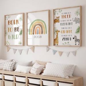 Safari Nursery Prints,Born to be wild,Nursery Decor,Kids Bedroom,Jungle Theme,Boys,Girls,Toddler Bedroom,Nursery Wall Art,Playroom decor