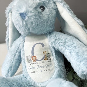 Geschenk zur Geburt eines Jungen, Geschenke für Neugeborene, neue Eltern, neue Mutter, neuer Neffe, Enkel, Stofftier, Teddybär, Safari-Kinderzimmer, Baby-Andenken, Mädchen, neue Geburt