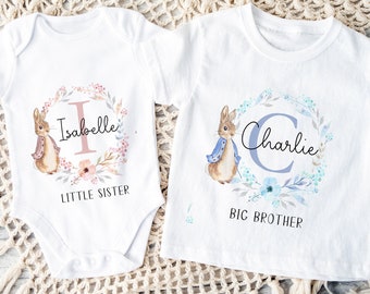 Magliette abbinate per fratelli, sorellina, fratello maggiore, sorellina, regalo per neonato, neonato, personalizzate, gilet per neonati, body per neonati, abbigliamento per fratelli, bambini,