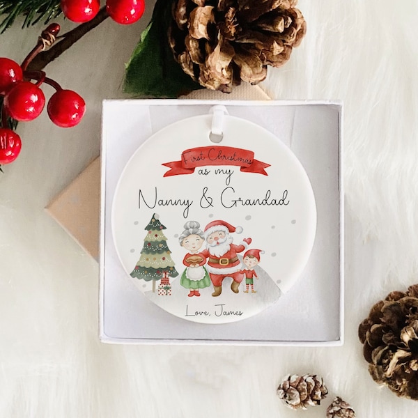 First Christmas As Grandparents,Family, Christmas Decor,First Christmas,Grandparent Christmas Gifts,Grandma,Nanny,Grandad,New Baby Gift