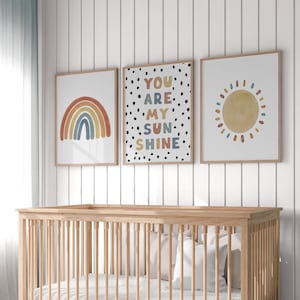 Kinderzimmer Drucke,Du bist mein Sonnenschein,Baby Mädchen,Baby Junge,neues Baby,Jungen Kinderzimmer Drucke,Mädchen Kinderzimmer Drucke,Neutral Kinderzimmer,Regenbogen,Boho Kinderzimmer