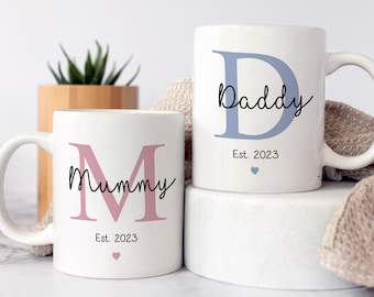 New Mum Gift,New Dad Gift,Mummy and Daddy Mug Set,Mum To Be,Baby Shower,New Baby Gift,Mummy Mug,New Parents Gift,Friend Gift,Daddy Mug