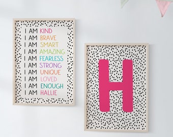 Kids Affirmations, Kids Prints, Playroom Prints, Kids Bedroom Decor, Girls Bedroom Prints, Girls Room Decor, Playroom Decor, Kids Room