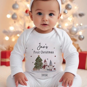 Pyjama personnalise premier Noel pour bebe 1er Noel pyjamas de Noel pyjamas babygrow 1er Noel tenue de Noel pour bebe pere Noel Etsy Canada
