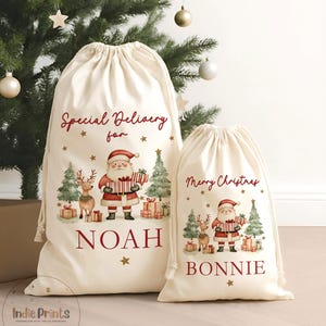Personalised Santa Sack, Kids Christmas Present Sack ,Christmas Toy Sack, Christmas Eve Box, First Christmas Gift, Christmas Stocking