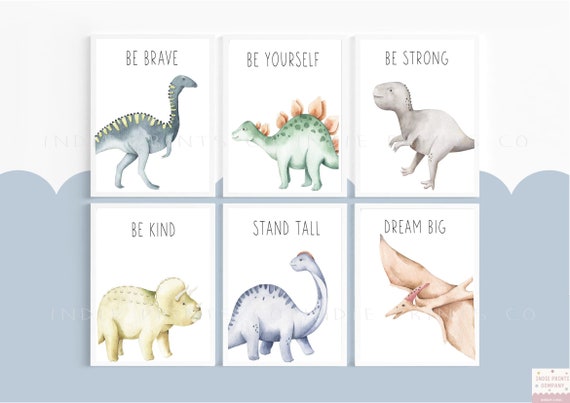 Dinosaur Prints Dinosaur Nursery Prints Nursery Decor Boys - Etsy
