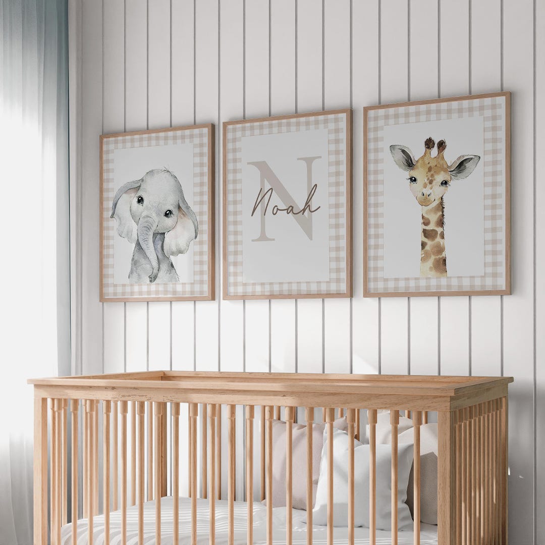 Safari Animal Nursery Prints, Jungle Nursery, Safari Theme Decor ...