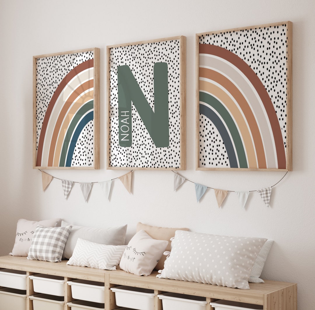 Boys Bedroom Decor, Boys Nursery Prints, Boys Room, Rainbow Decor ...