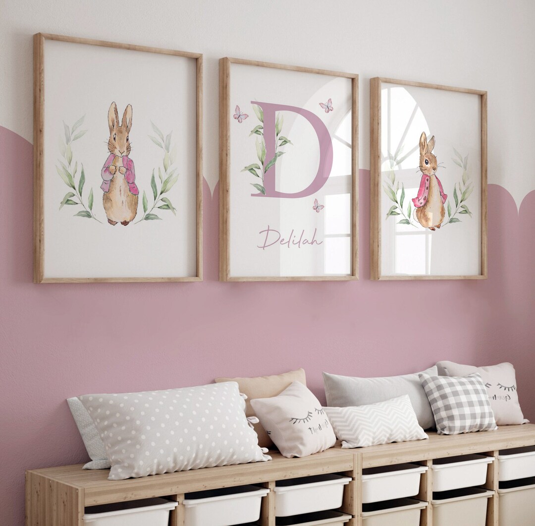 Peter Rabbit Prints, Girls Nursery Prints, Nursery Prints,nursery Decor ...