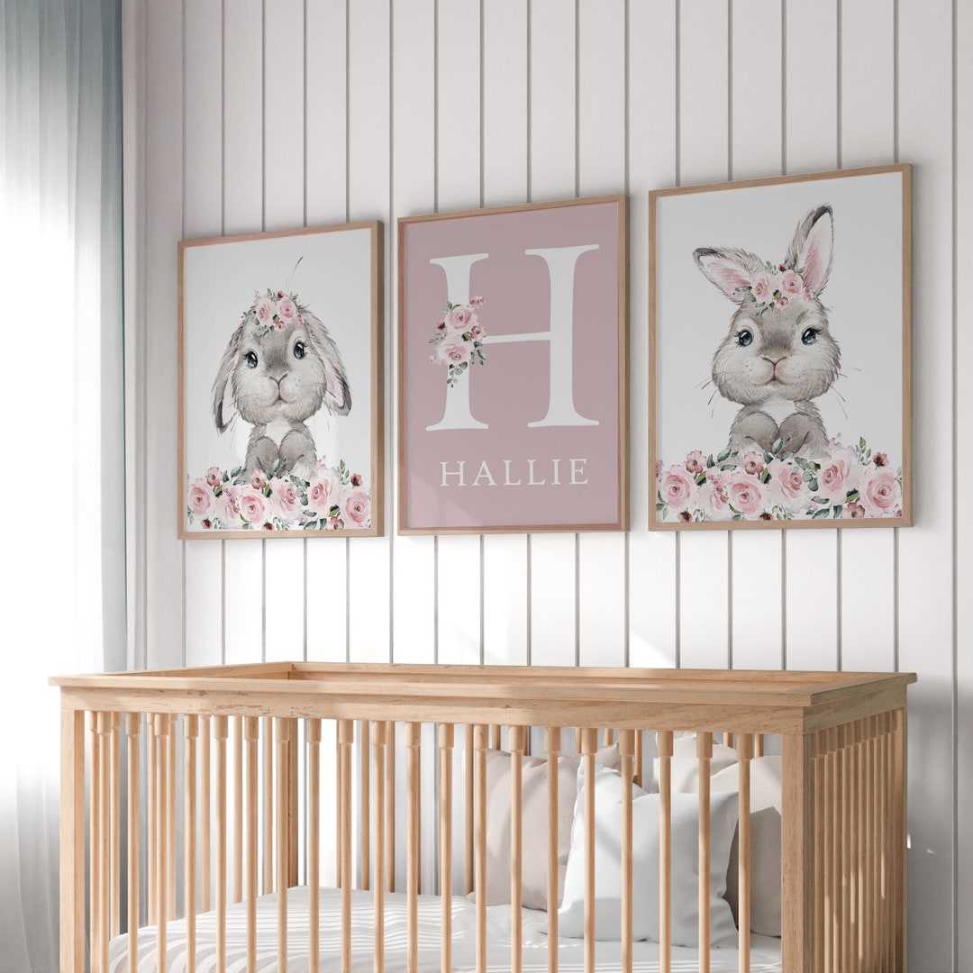 Bunny Nursery Prints, Girl Nursery Prints,nursery Prints,toddler Prints ...
