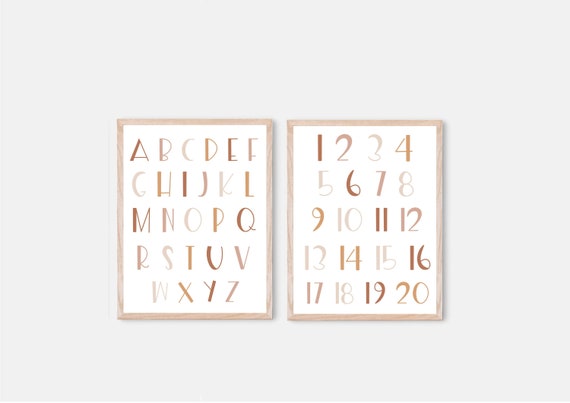 Alphabet - Learn Your ABC Chart Poster Print Size A5 to A0 **FREE DELIVERY**