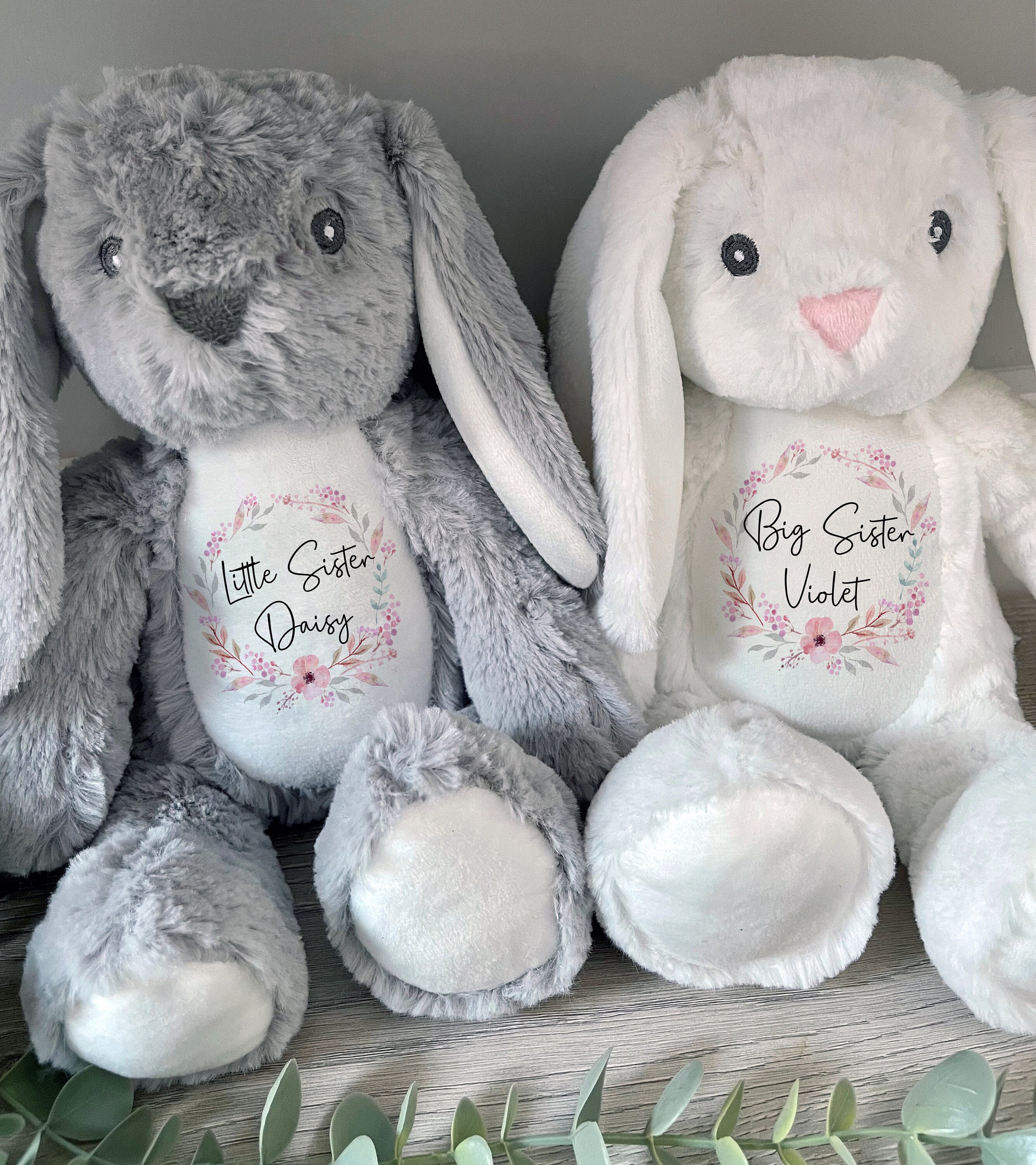 Personalisierte Hase, Baby Geschenk, neues Baby Geschenk, Baby Andenken,  Baby Mädchen Geschenke, große Schwester Geschenk, kleine Schwester  Geschenke, neue Schwester Geschenk, Schwester Bunny -  Schweiz