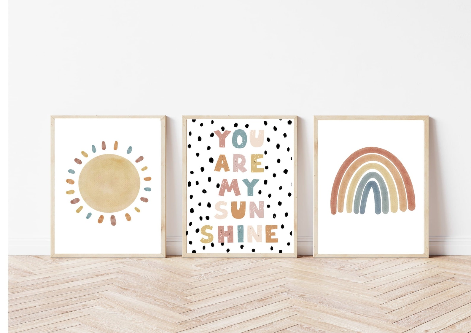 Set of 3 Nursery Prints You Are My Sunshine Nursery Decor Etsy UK