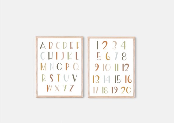 ALPHABET ABC LEARN YOUR LETTERS EDUCATIONAL POSTER PICTURE PRINT Sizes A5  to A0