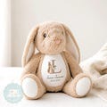 Personalised New Baby Gift, Custom Name Teddy Bunny, Newborn Baby Girl Boy Gift