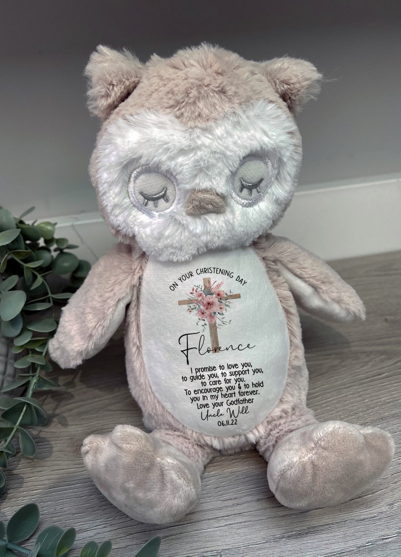 Personalised Christening Gift, Christening Gift, Goddaughter Gifts, Girls Christening Gifts, Christening Teddy,Boys Christening,Godson Gifts zdjęcie 5